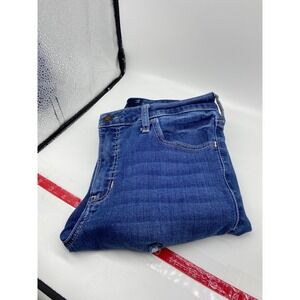 Hollister Super Skinny Jeans Blue Mid Rise Distressed Ripped 7S W28 L28